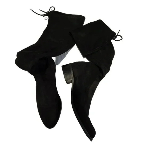 Charles David Black Velvet Knee-High Boots - Picture 10 of 12